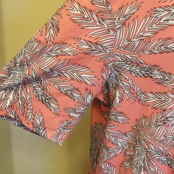 Tropical Coral Short Sleeve T-shirt Dress Large - Picture 5 of 7